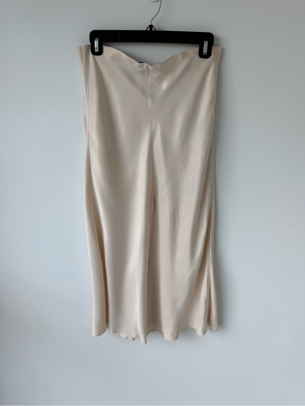 Zara Satin midi  skirt in cream